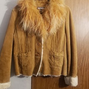 Macaroni Colored Leather Jacket